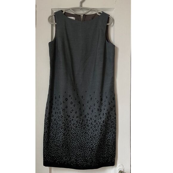 Maggy London Dress Women's Size 8 Gray Sleeveless Sheath Dress Petites - Picture 9 of 11